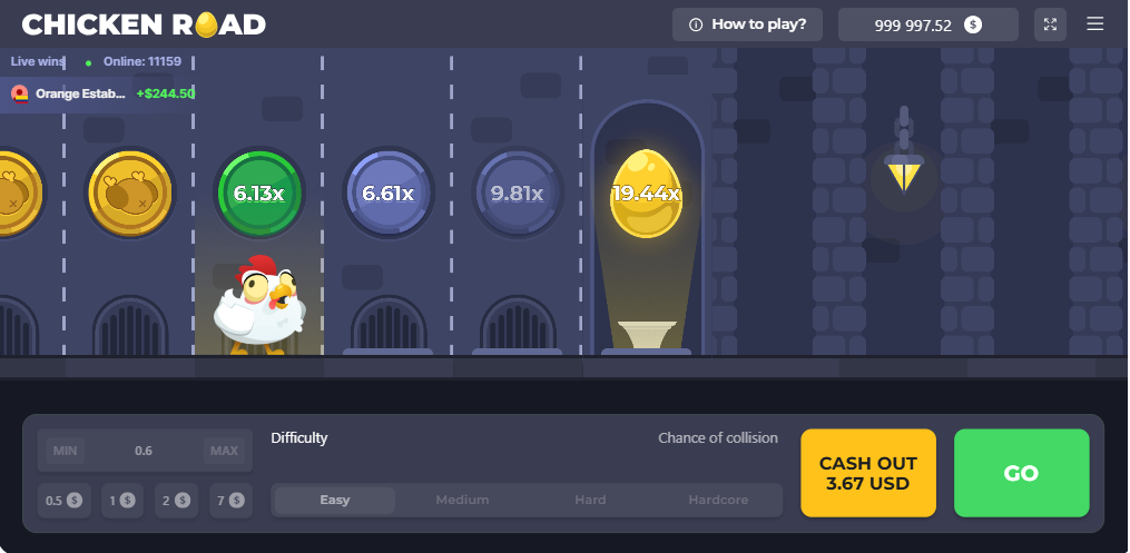 Chickenroad Spieldemo