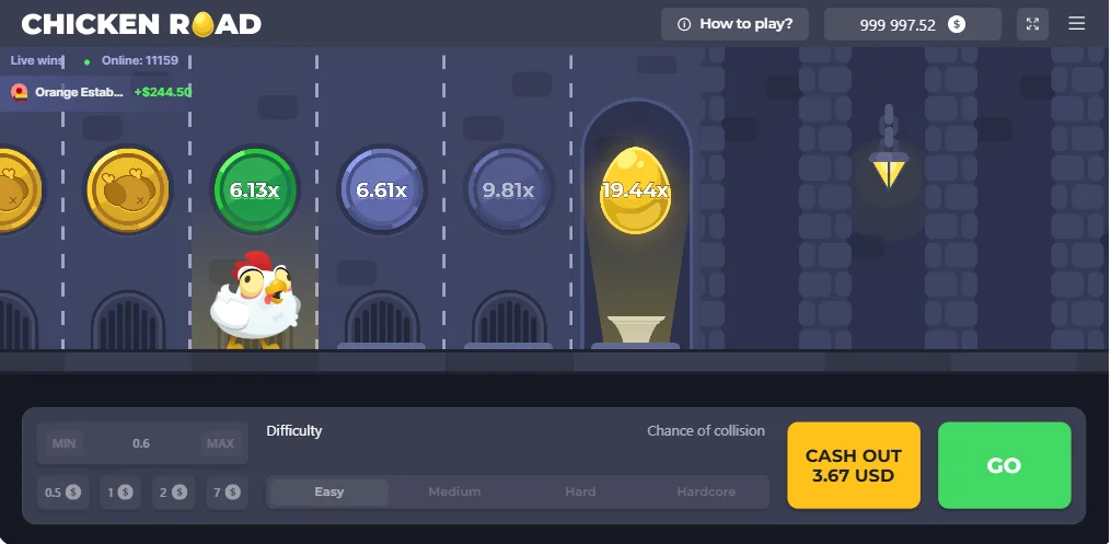 Chickenroad Spieldemo